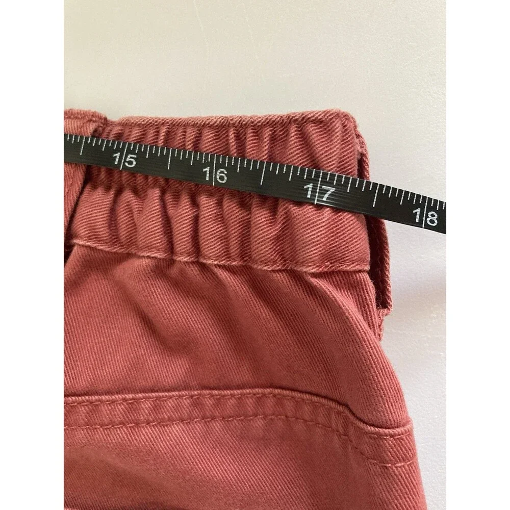 Eddie Bauer Capris 18W High Rise Rose Cotton Excellent Condition Elastic Waist